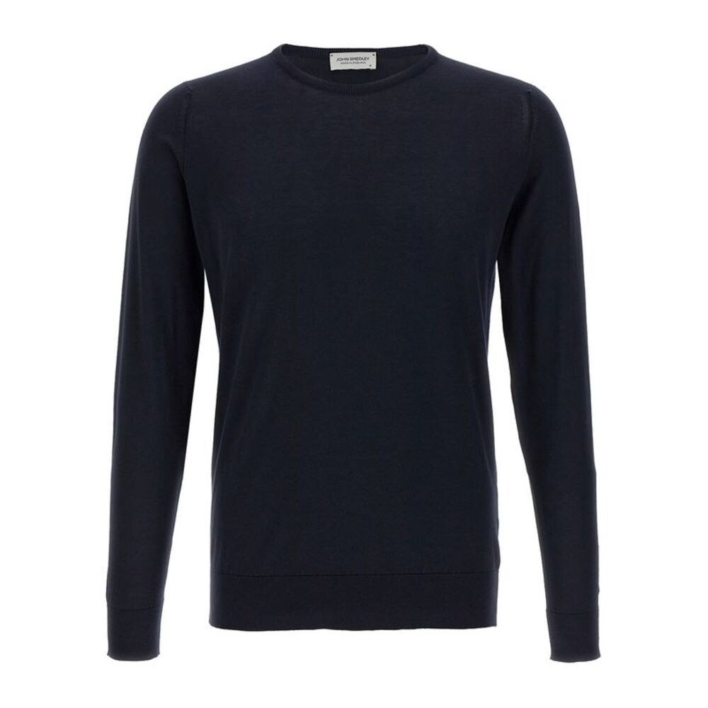 JOHN SMEDLEY Blue Cotton Men's Cardigan